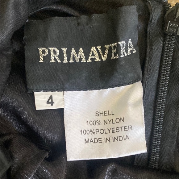 Primavera Couture Midnight Black Sequin Mini Dress Size 4 - Picture 4 of 9